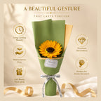 Roselle & Co Artificial Sunflower Bouquet – Premium Decorative Flower Bouquet for Home Décor, Birthday, Anniversary & Gift