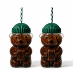 Roselle & Co Teddy Bear Barista Coffee Cup (Pack of 2)