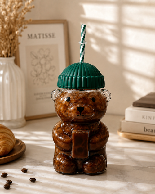 Roselle & Co Teddy Bear Barista Coffee Cup (Pack of 2)