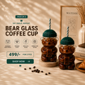 Roselle & Co Teddy Bear Barista Coffee Cup (Pack of 2)