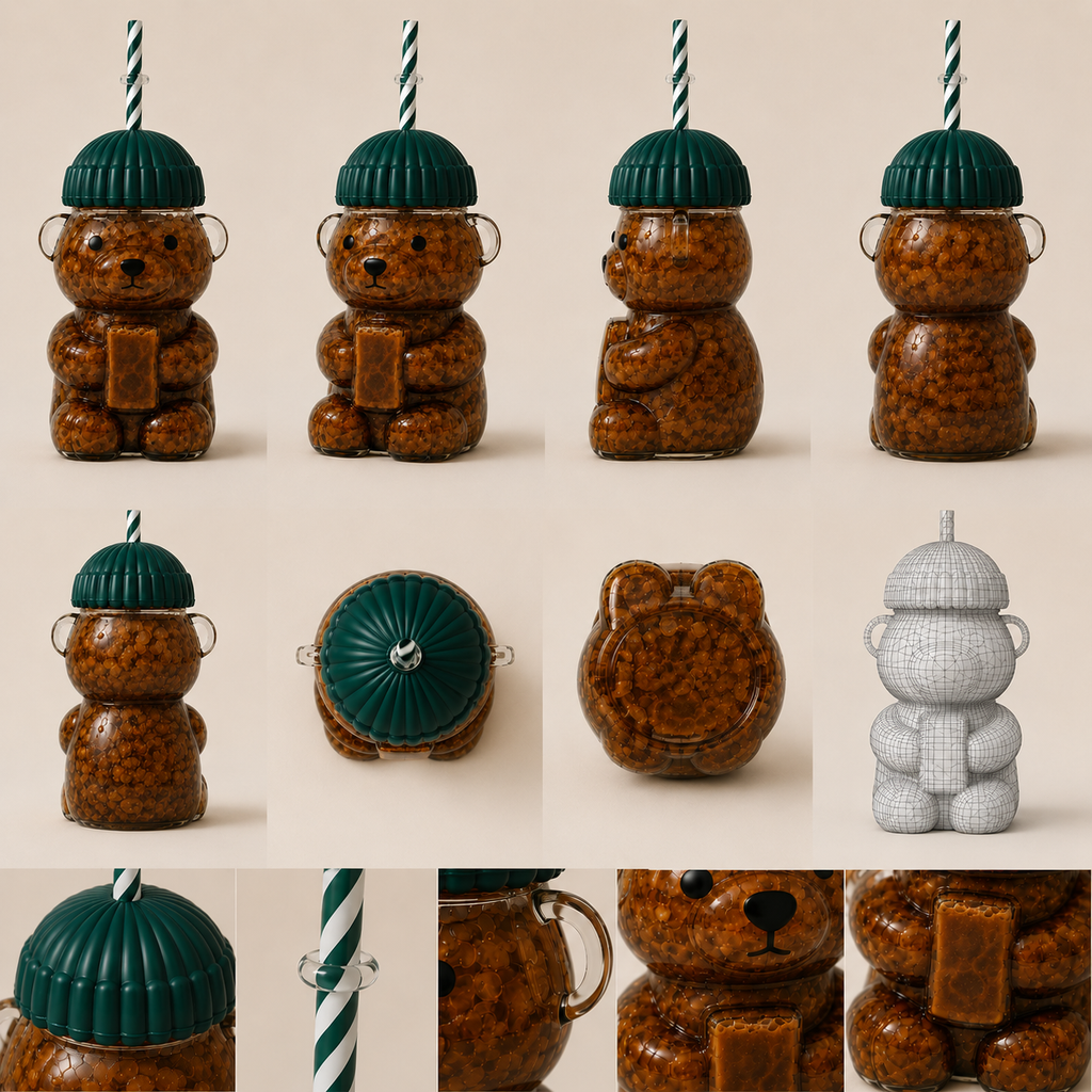 Roselle & Co Teddy Bear Bearista Barista Coffee Cup (Pack of 2)